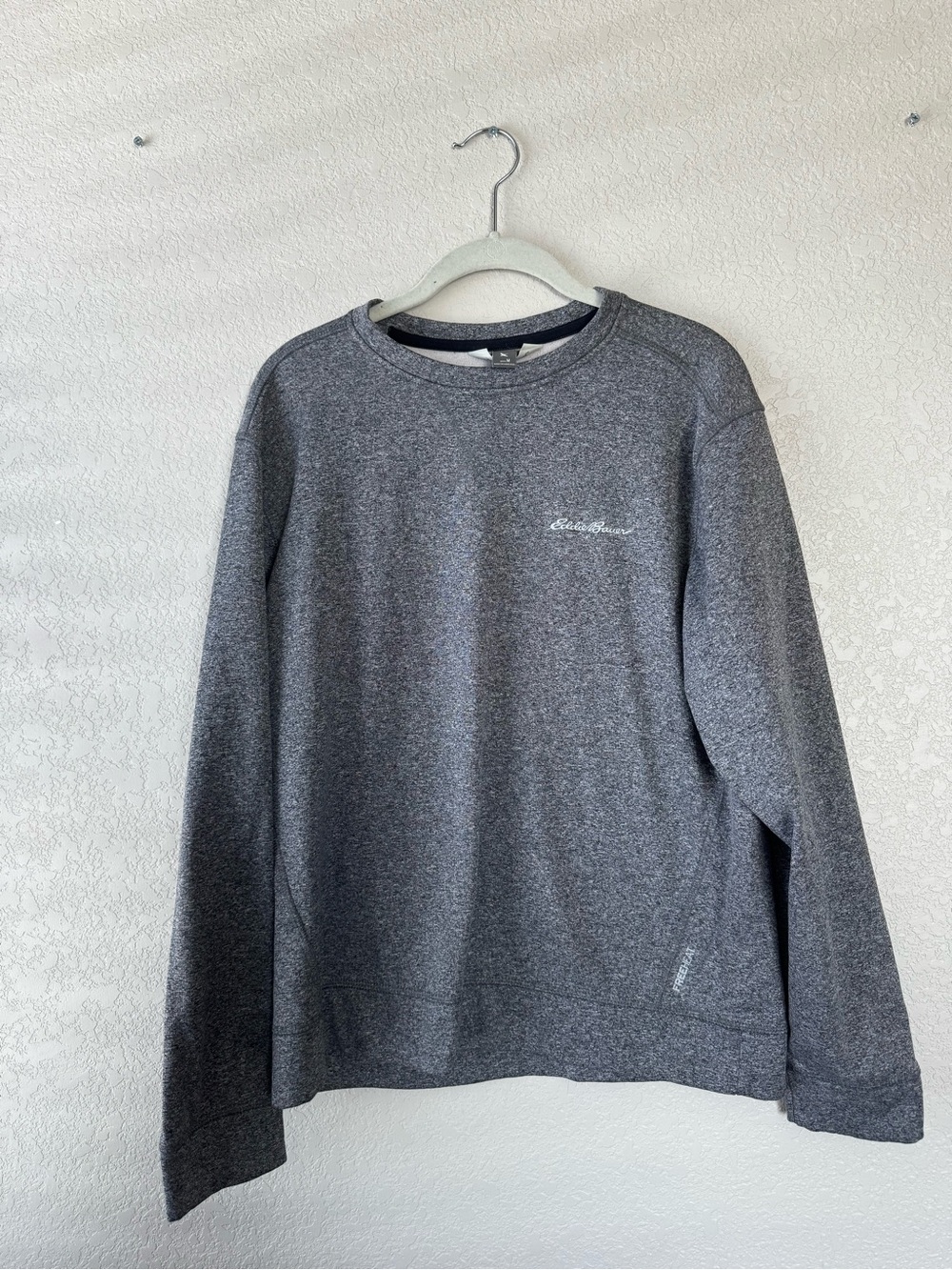 Eddie Bauer Men’s Dark Heather Gray Crewneck Sweatshirt